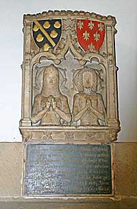 Monument to Godfrey Foljambe and wife at Bakewell church