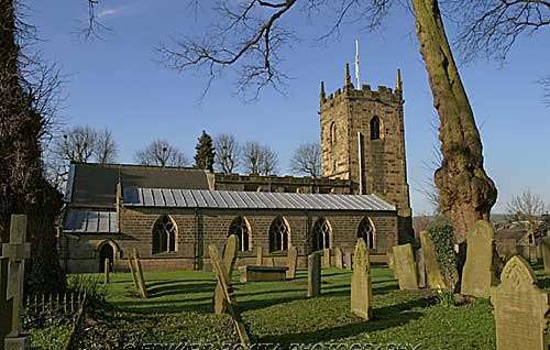 Parish Church of St Lawrence at Eyam in Derbyshire