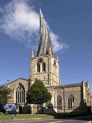 Derbyshire UK Photograph Gallery - Chesterfield church 