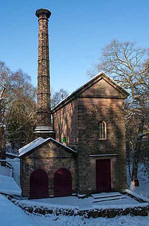 Photograph pumping station on cromford canal in Derbyshire