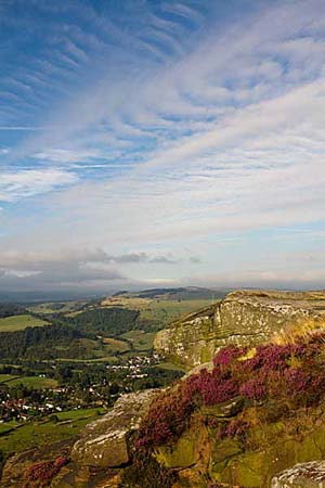 Photograph from Curbar Edge in Derbyshire