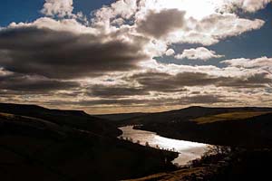 Photograph   from  the Upper Derwent Valley , Derbyshire  - above ladybower reservoir