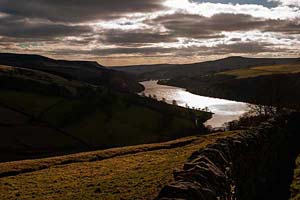 Photograph   from  the Upper Derwent Valley , Derbyshire -  above ladybower reservoir 