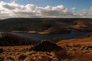 Photograph   from  the Upper Derwent Valley , Derbyshire -  above derwent reservoir