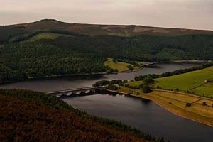 Photograph   from  the Upper Derwent Valley , Derbyshire  -  ladybower reservoir