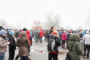 Photograph   from     around Ashbourne  in   Derbyshire at Shrovetide Football 