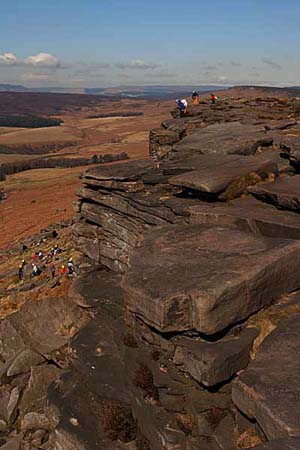 Photograph   from    Stanage Edge in   Derbyshire 