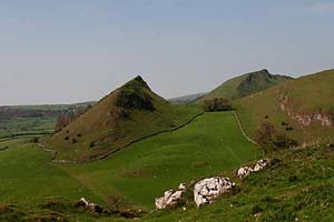 Photograph   from     the upper dove valley  in   Derbyshire  Crome and Parkhurst hills