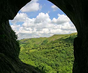 Photograph from Thors cave at wetton