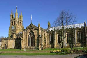 St John the Baptist church at tideswell in Derbyshire